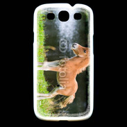 Coque Samsung Galaxy S3 Poulain marron et blanc