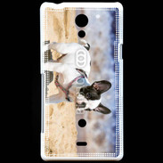 Coque Sony Xperia T Bulldog français nain