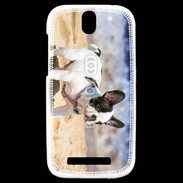 Coque HTC One SV Bulldog français nain