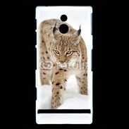 Coque Sony Xperia P Lynx des neiges
