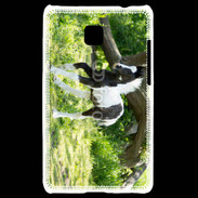 Coque LG Optimus L3 II Poulain noir et blanc