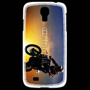 Coque Samsung Galaxy S4 Motocross et soleil