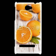 Coque HTC Windows Phone 8S Belles oranges sur fond en bois