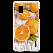 Coque LG Optimus G Belles oranges sur fond en bois