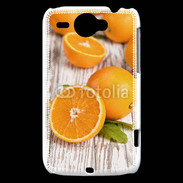 Coque HTC Wildfire G8 Belles oranges sur fond en bois