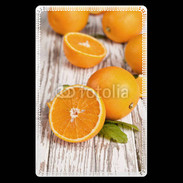 Etui carte bancaire Belles oranges sur fond en bois