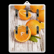 Porte clés Belles oranges sur fond en bois