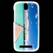 Coque HTC One SV Ponton sur mer des tropiques