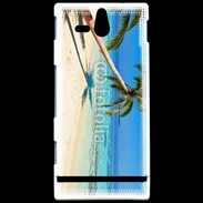 Coque Sony Xperia U Palmier sur la plage tropicale