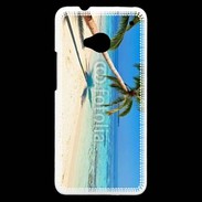 Coque HTC One Palmier sur la plage tropicale