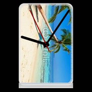 Pendule de bureau Palmier sur la plage tropicale