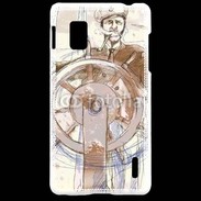 Coque LG Optimus G Illustration d'un capitaine de bateau