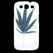 Coque Samsung Galaxy S3 Marijuana en bleu et blanc