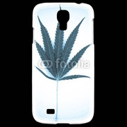Coque Samsung Galaxy S4 Marijuana en bleu et blanc