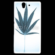 Coque Sony Xperia Z Marijuana en bleu et blanc