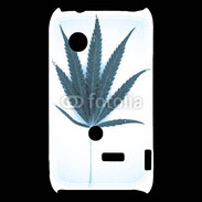 Coque Sony Xperia Typo Marijuana en bleu et blanc