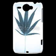 Coque HTC Wildfire G8 Marijuana en bleu et blanc