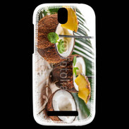 Coque HTC One SV Pinacolada dans une noix de coco