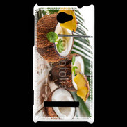 Coque HTC Windows Phone 8S Pinacolada dans une noix de coco