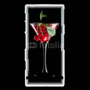 Coque Sony Xperia P Cocktail Martini cerise