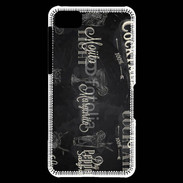 Coque Blackberry Z10 Menu de cocktail en noir et blanc