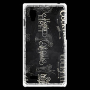 Coque LG Optimus L9 Menu de cocktail en noir et blanc