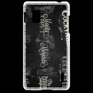 Coque LG Optimus G Menu de cocktail en noir et blanc