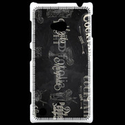 Coque Nokia Lumia 720 Menu de cocktail en noir et blanc