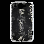 Coque HTC Wildfire G8 Menu de cocktail en noir et blanc