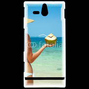 Coque Sony Xperia U Cocktail noix de coco sur la plage 5