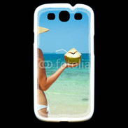 Coque Samsung Galaxy S3 Cocktail noix de coco sur la plage 5