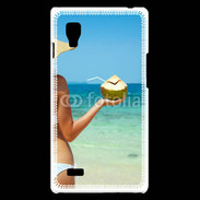 Coque LG Optimus L9 Cocktail noix de coco sur la plage 5