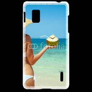 Coque LG Optimus G Cocktail noix de coco sur la plage 5