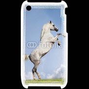 Coque iPhone 3G / 3GS Cheval arable robe grise