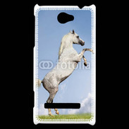 Coque HTC Windows Phone 8S Cheval arable robe grise