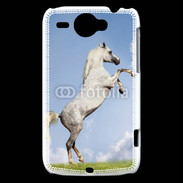 Coque HTC Wildfire G8 Cheval arable robe grise