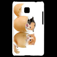 Coque LG Optimus L3 II Chaton dans des coquilles d'oeuf