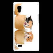 Coque LG Optimus L9 Chaton dans des coquilles d'oeuf