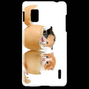 Coque LG Optimus G Chaton dans des coquilles d'oeuf