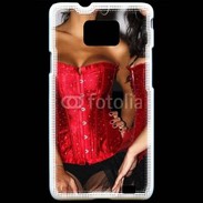 Coque Samsung Galaxy S2 Belles et sexy en noir et rouge