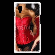 Coque LG Optimus L9 Belles et sexy en noir et rouge