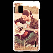 Coque LG Optimus G Guitariste peace and love 1