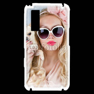 Coque Samsung Player One Femme glamour avec chihuahua