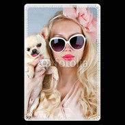 Etui carte bancaire Femme glamour avec chihuahua