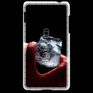 Coque LG Optimus G Bouche sexy avec glaçon