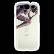 Coque Samsung Galaxy S3 Femme sexy pensante en lingerie