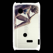 Coque Sony Xperia Typo Femme sexy pensante en lingerie