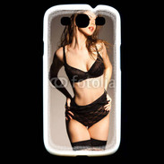 Coque Samsung Galaxy S3 Femme sexy en lingerie noire