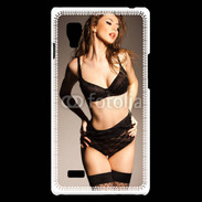 Coque LG Optimus L9 Femme sexy en lingerie noire