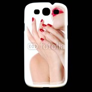 Coque Samsung Galaxy S3 Sexy et glamour bouche rouge à lèvre et vernis à ongles rouges